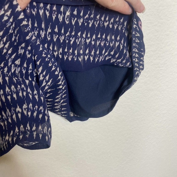 Joie Kayture Embroidered Silk Navy Romper S - Picture 7 of 11